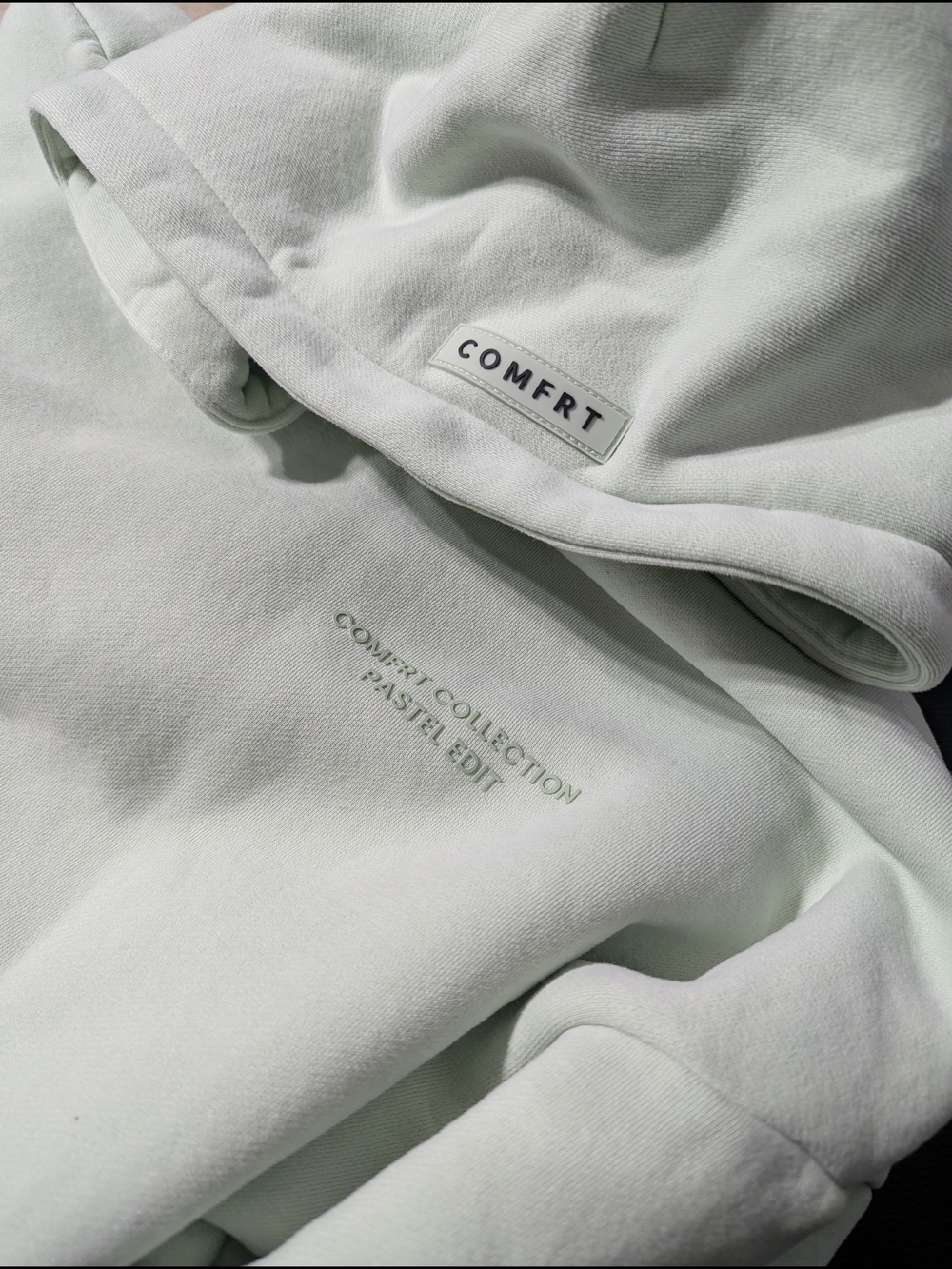 Comfrt Pastel Mint Hooded Sweatshirt NWOT - Picture 7 of 7